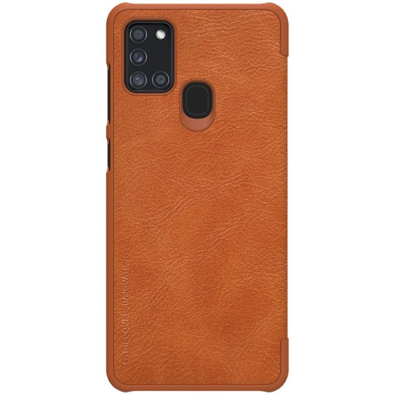 Flipové Pouzdro Na Samsung Galaxy A21s Kožený Efekt Řady Qin