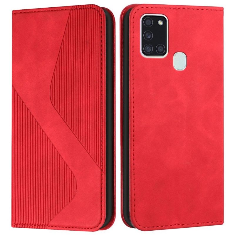 Flipové Pouzdro Na Samsung Galaxy A21s Podnikání Ve Tvaru S