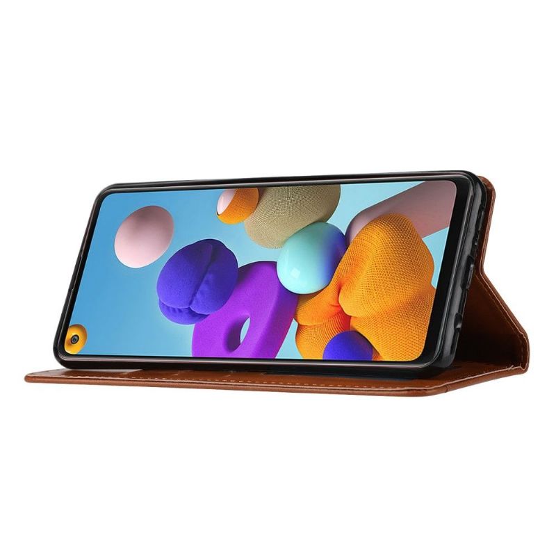 Flipové Pouzdro Na Samsung Galaxy A21s Pouzdro S Koženým Stojánkem