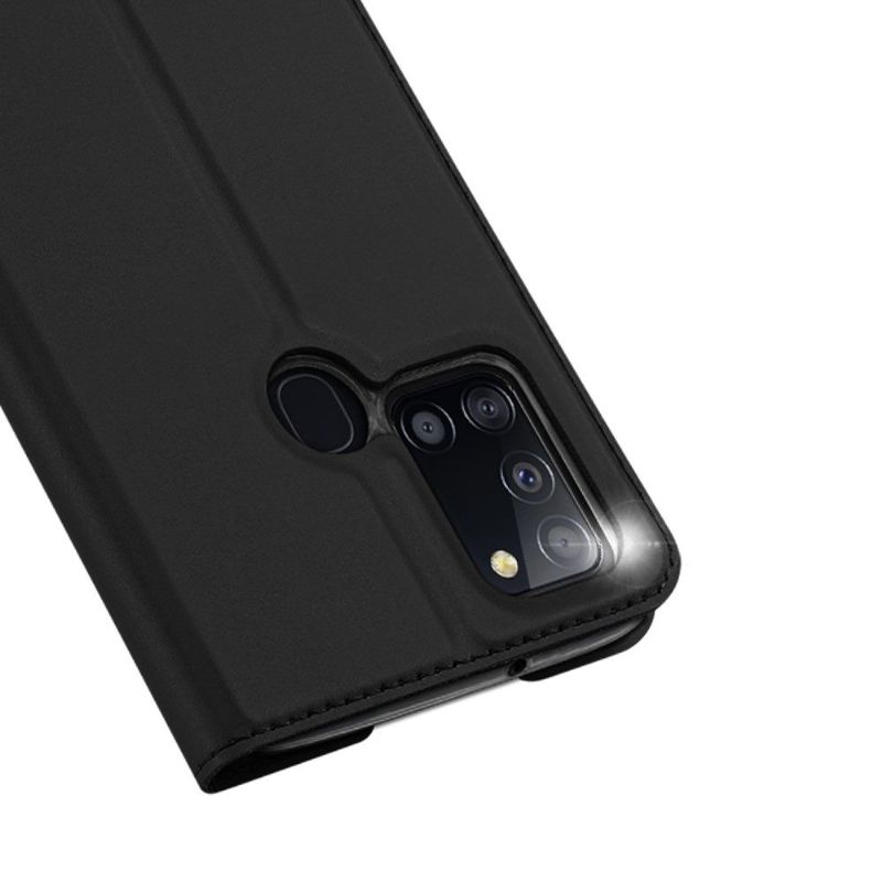 Flipové Pouzdro Na Samsung Galaxy A21s Saténový Povlak