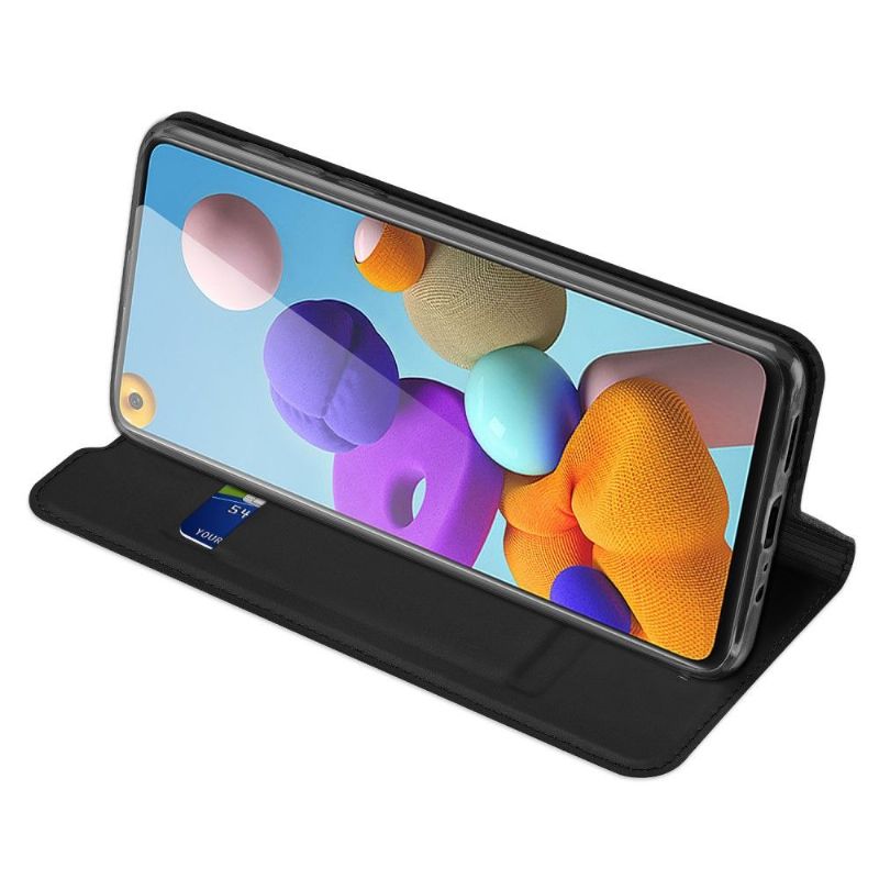 Flipové Pouzdro Na Samsung Galaxy A21s Saténový Povlak
