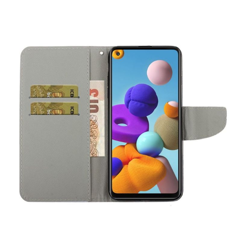 Kožené Pouzdro Na Samsung Galaxy A21s Nedotýkej Se Mě A Kočky