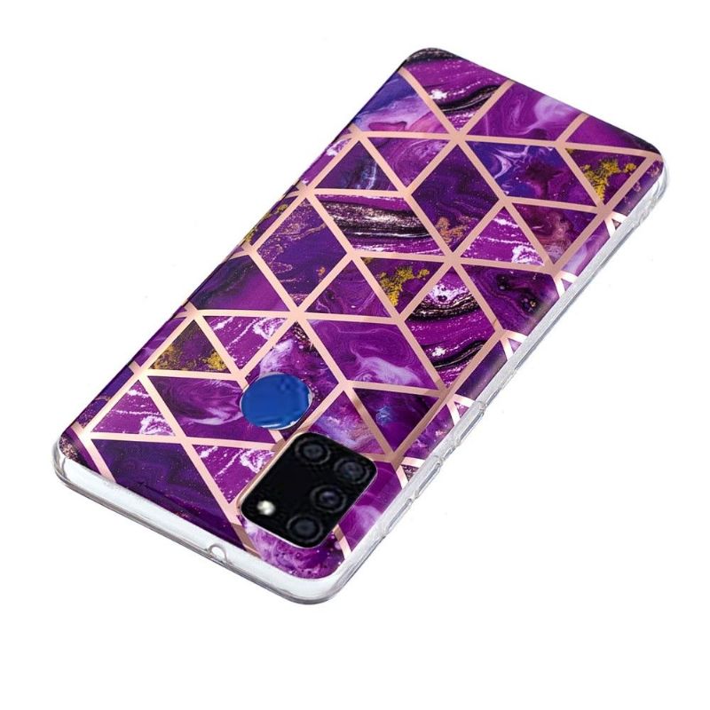 Kryt Na Samsung Galaxy A21s Fialová Geometrie