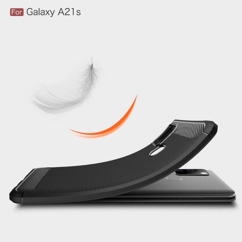 Kryt Na Samsung Galaxy A21s Flexibilní Kartáčovaný Efekt