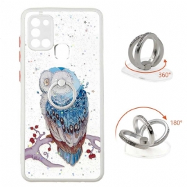 Kryt Na Samsung Galaxy A21s Posazená Sova S Prstenem