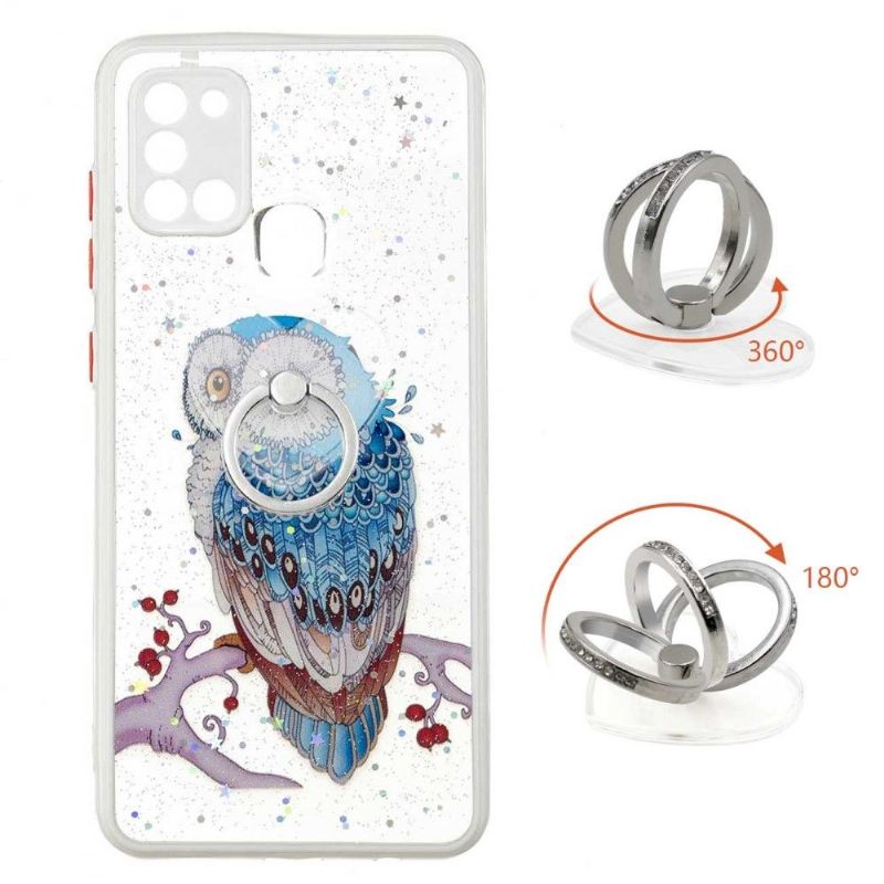 Kryt Na Samsung Galaxy A21s Posazená Sova S Prstenem