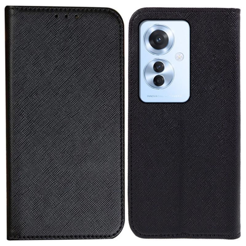 Kožené Pouzdro Oppo Reno 11f 5g Kryty Na Mobil Křížová Textura