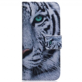 Kožený Kryt Oppo Reno 11f 5g Bílý Tygr