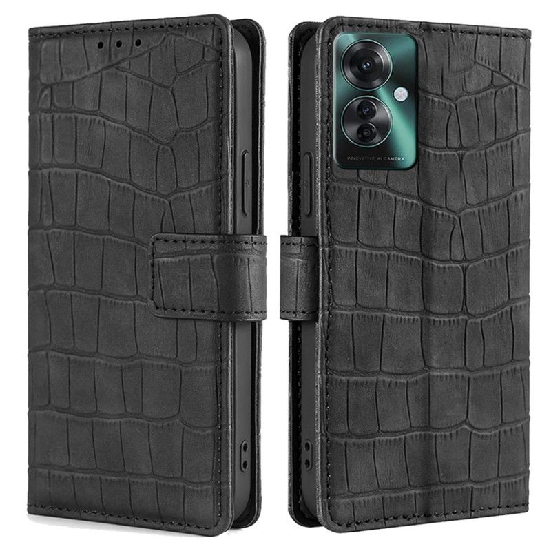 Kožený Kryt Oppo Reno 11f 5g Krokodýlí Textura