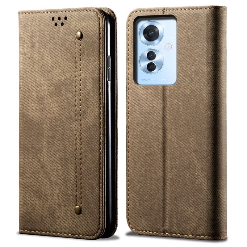 Pouzdro Oppo Reno 11f 5g Džínová Tkanina