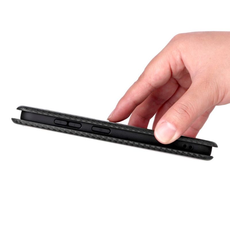 Kožené Pouzdro Samsung Galaxy S26 Kryty Na Mobil Uhlíková Textura S Vlákny