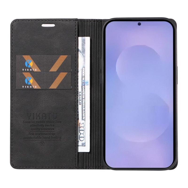 Kožené Pouzdro Samsung Galaxy S26 Kryty Na Mobil Yikatu Semišový Efekt