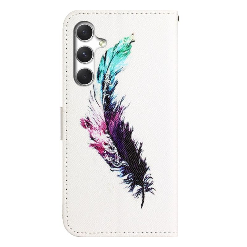 Kožený Kryt Na Samsung Galaxy S26 Design S Peřím