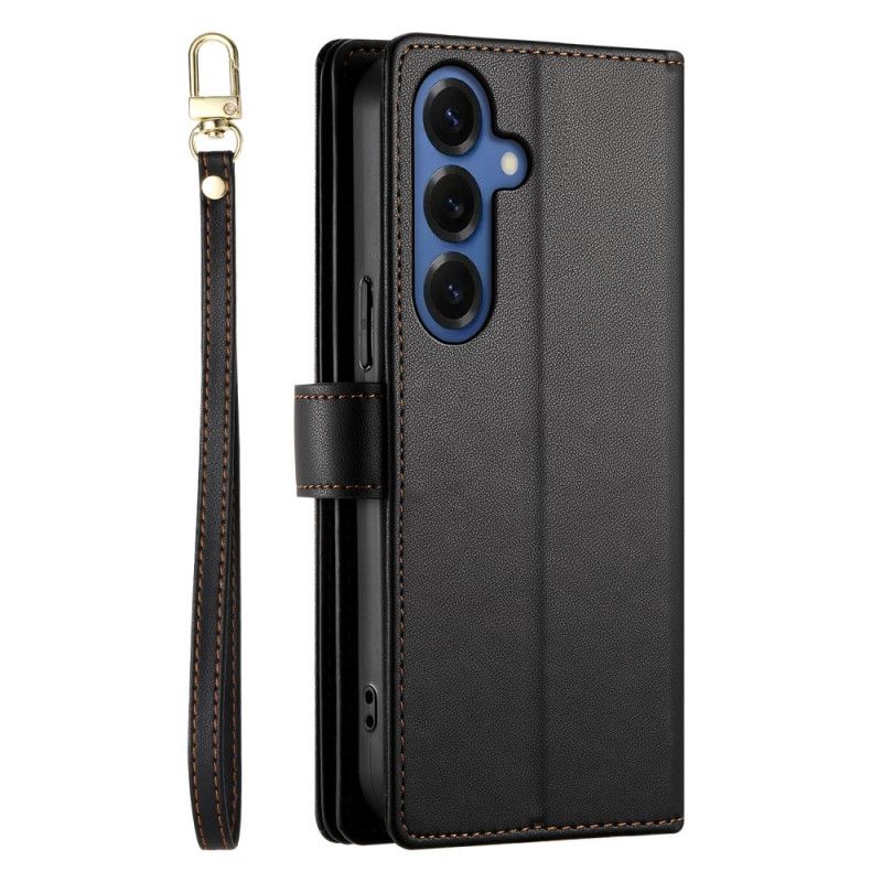 Kožený Kryt Na Samsung Galaxy S26 Kapsa Na Zip A Ramenní Popruhy