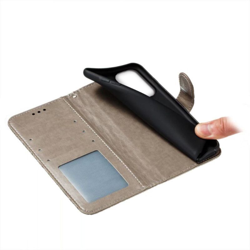 Kožený Kryt Na Samsung Galaxy S26 Květinový Krajkový Vzor