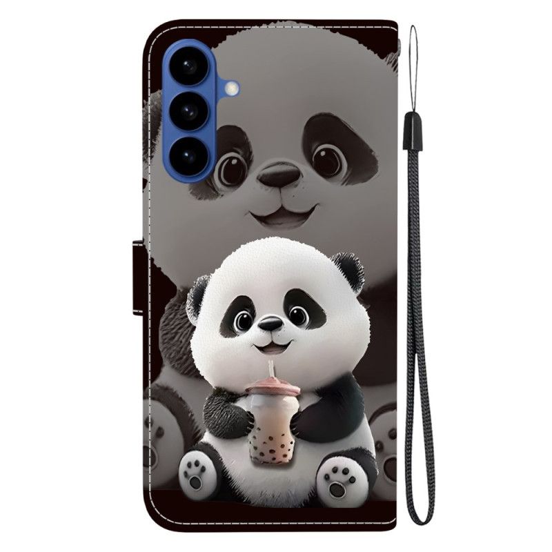 Kožený Kryt Na Samsung Galaxy S26 Malá Panda