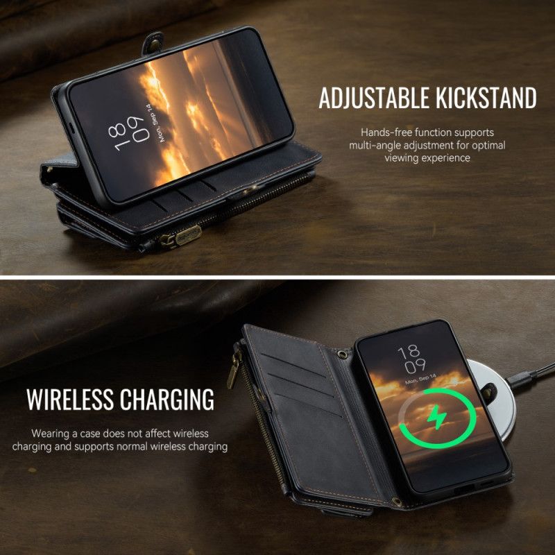 Kožený Kryt Samsung Galaxy S26 Peněženka Caseme