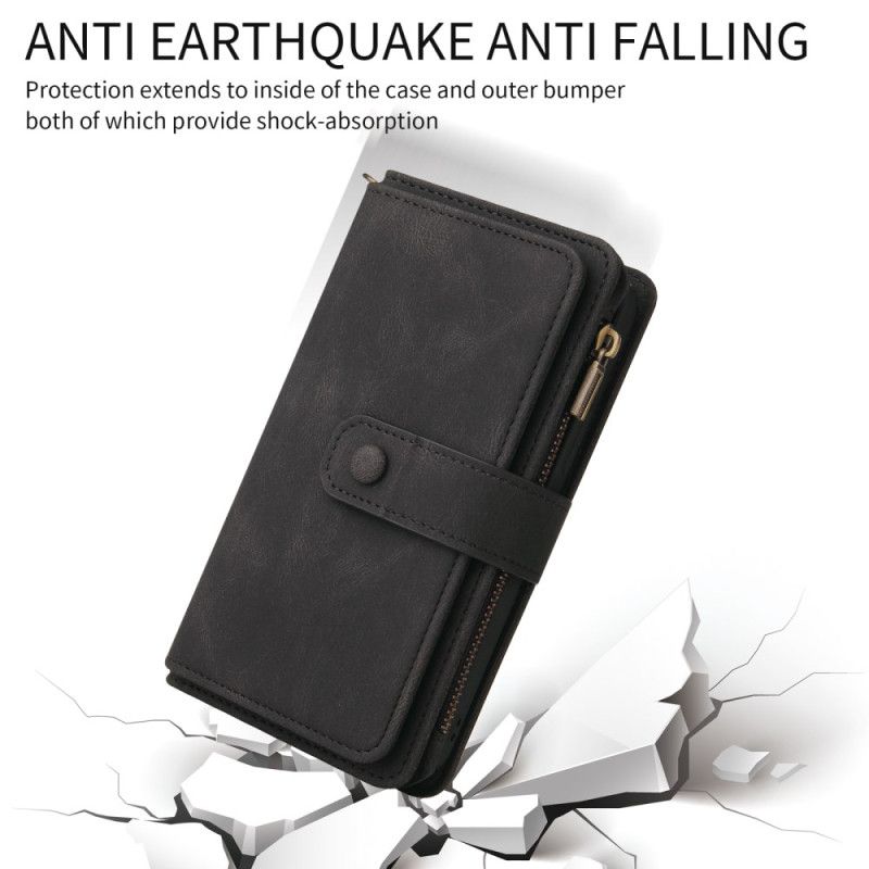 Kožený Kryt Samsung Galaxy S26 Peněženka S 15 Přihrádkami Na Karty A Popruhem