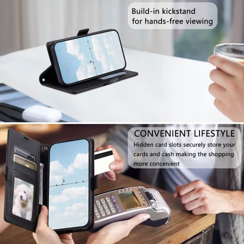 Kožený Kryt Samsung Galaxy S26 Prošívané S Popruhem