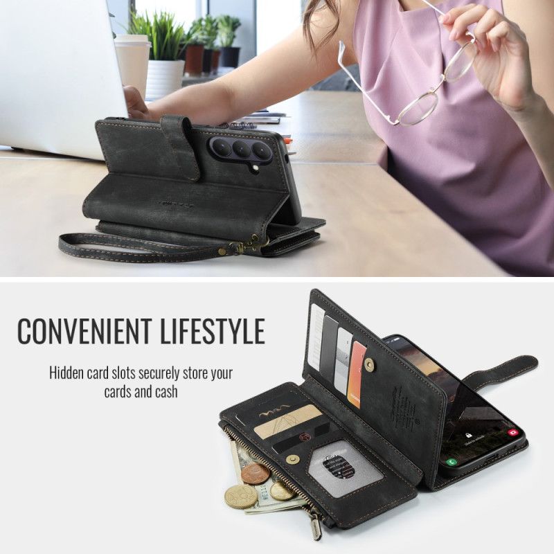 Kožený Kryt Samsung Galaxy S26 Semišový Efekt Caseme