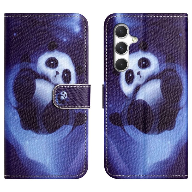 Kožený Kryt Samsung Galaxy S26 Vesmírná Panda