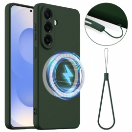 Kryt Samsung Galaxy S26 Magnetická Peněženka Z Tekutého Silikonu