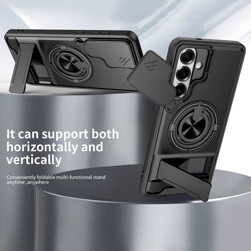 Kryt Samsung Galaxy S26 Magnetický Skládací Držák Na Prsteny A Chránič Fotoaparátu