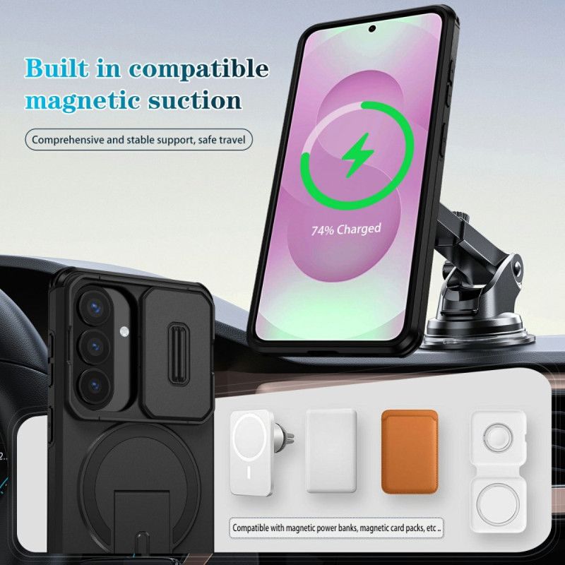 Kryt Samsung Galaxy S26 Posuvný Magnetický Stojánek A Kryt Fotoaparátu