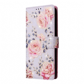 Peněženková Pouzdra Samsung Galaxy S26 Kryty Na Mobil Květinový Vzor S Rfid Blokováním
