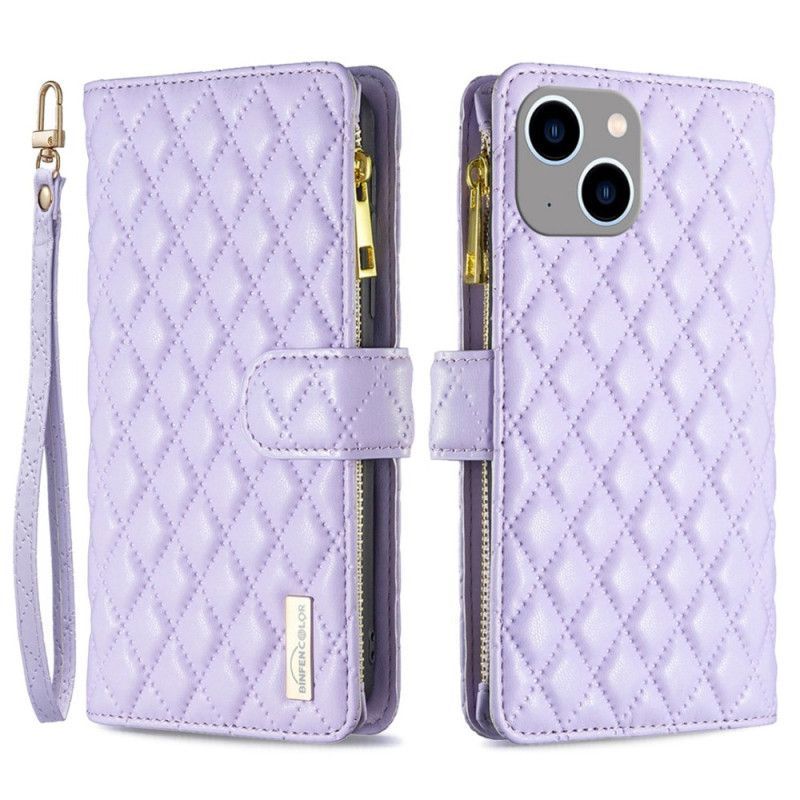 Flipové Pouzdro Na iPhone 14 Plus Binfen Barevný Styl Prošívané