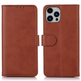 Flipové Pouzdro Na iPhone 14 Plus Efekt Retro Matné Kůže