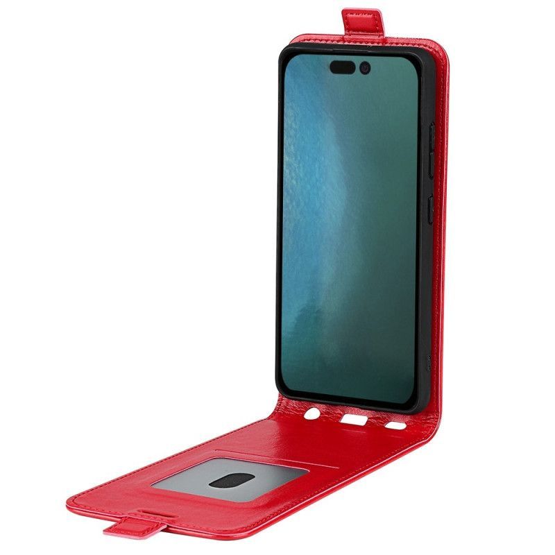 Flipové Pouzdro Na iPhone 14 Plus Kožené Pouzdro Retro Vertikální Klapka