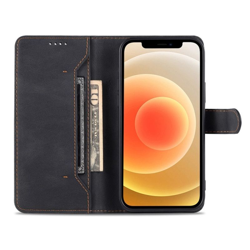 Flipové Pouzdro Na iPhone 14 Plus Kožený Efekt Azns