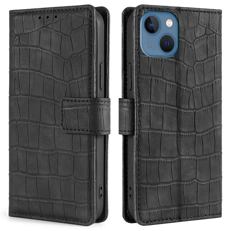 Flipové Pouzdro Na iPhone 14 Plus Styl Krokodýlí Kůže