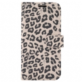 Flipové Pouzdro Na iPhone 14 Plus Styl Leopardí Kůže