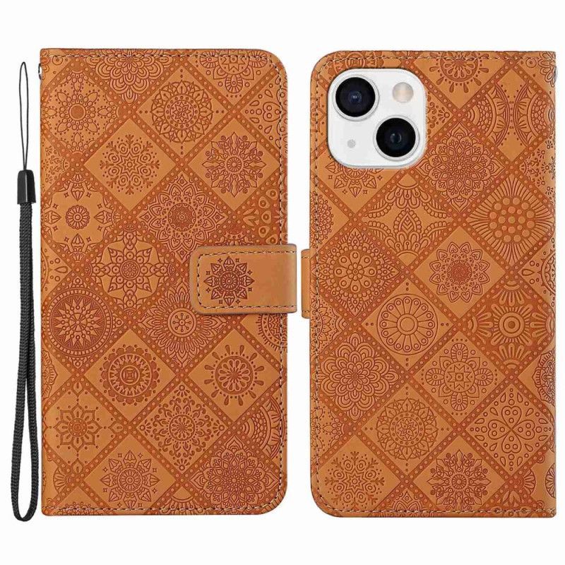 Flipové Pouzdro Na iPhone 14 Plus Tapiserie Vzor