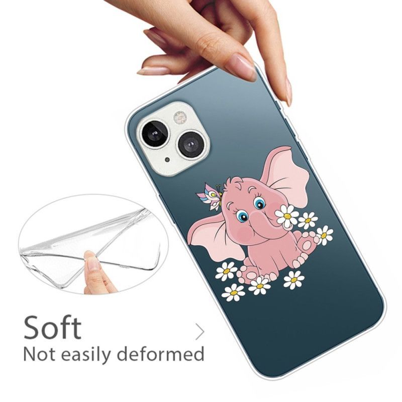 Kryt Na iPhone 14 Plus Bezešvé Růžový Slon