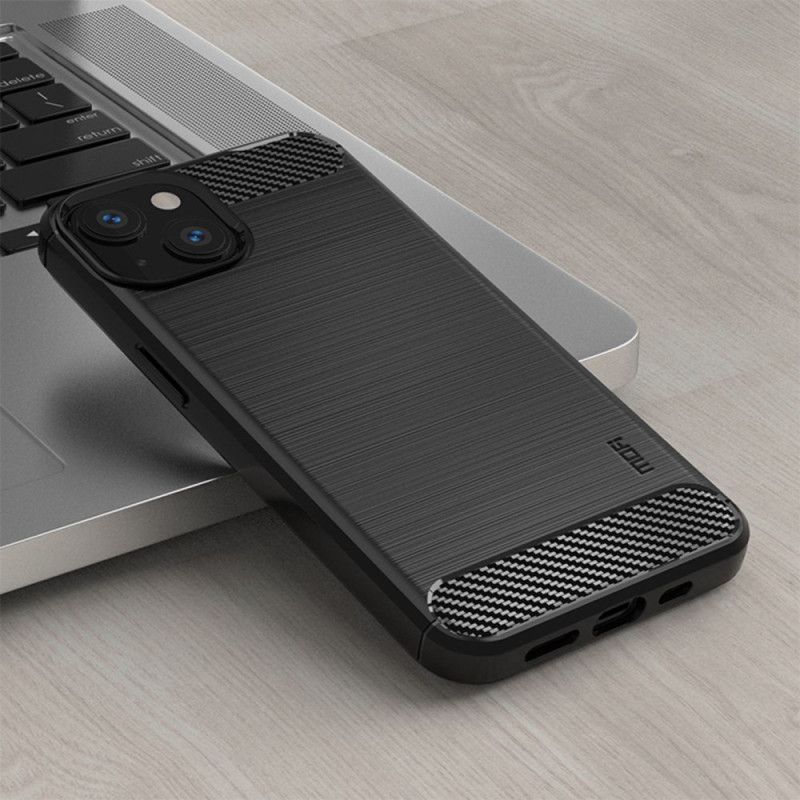 Kryt Na iPhone 14 Plus Mofi Kartáčované Uhlíkové Vlákno