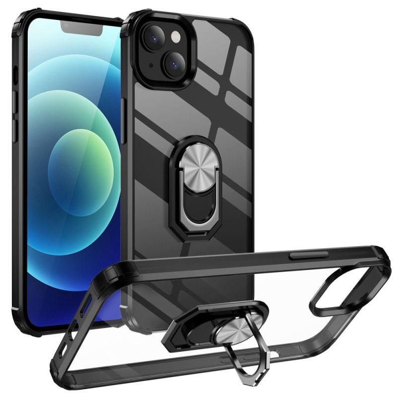 Kryt Na iPhone 14 Plus Transparentní S Ring-support