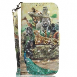 Flipové Pouzdro Na Xiaomi 12 / 12X Na Lana Tanga Safari Animals