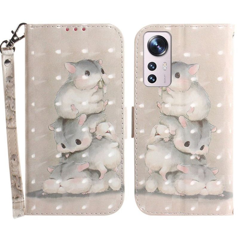 Flipové Pouzdro Na Xiaomi 12 / 12X Na Lana Tanga Veverky