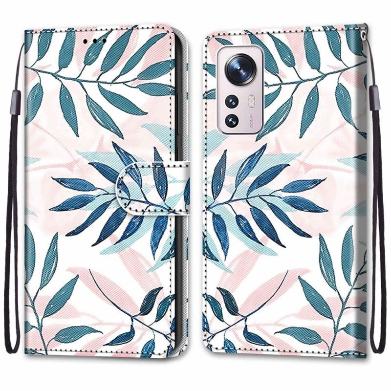 Kožené Pouzdro Na Xiaomi 12 / 12X Grafika S Lanyardem