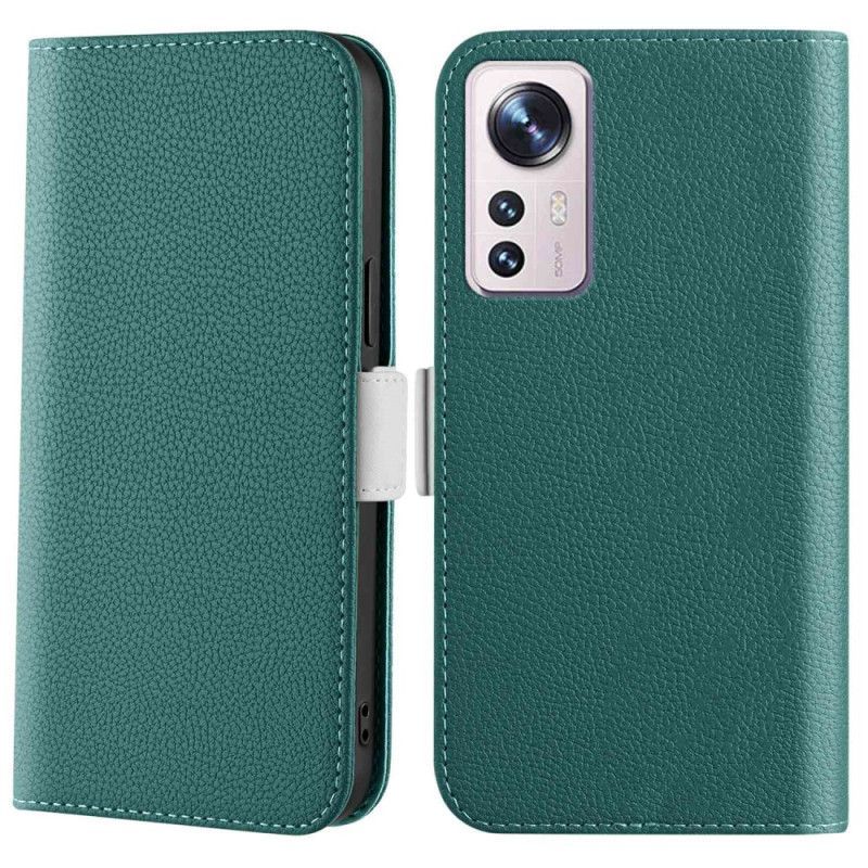 Kožené Pouzdro Na Xiaomi 12 / 12X Kožená Dvojitá Spona Litchi