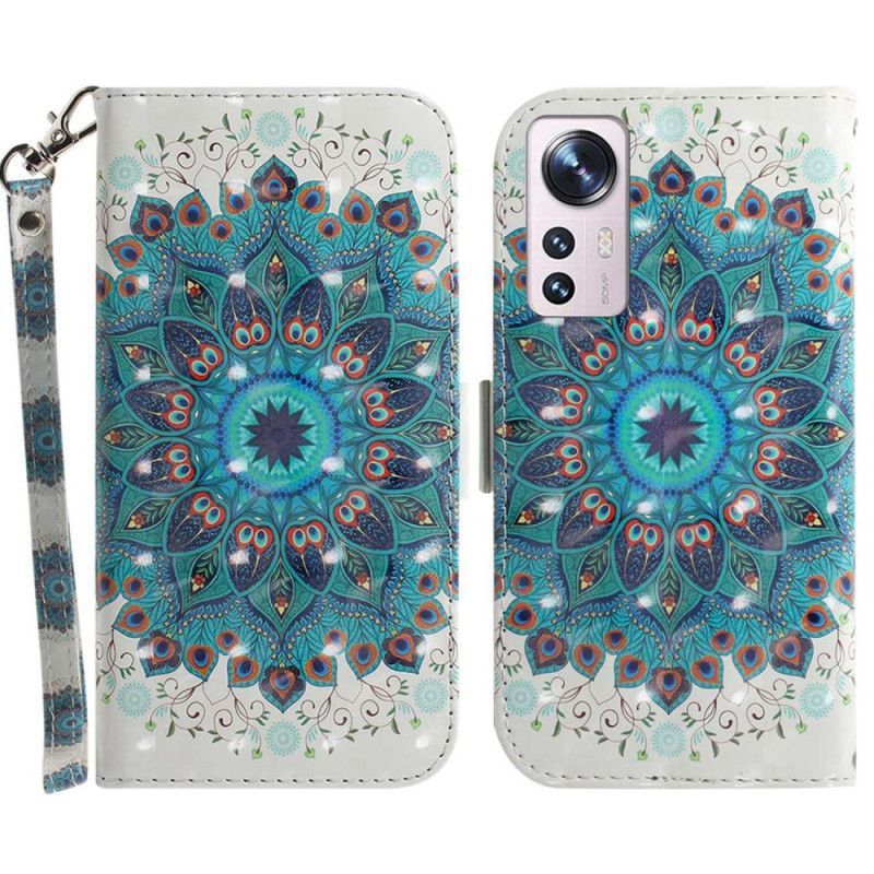 Kožené Pouzdro Na Xiaomi 12 / 12X Na Lana Strappy Mandala