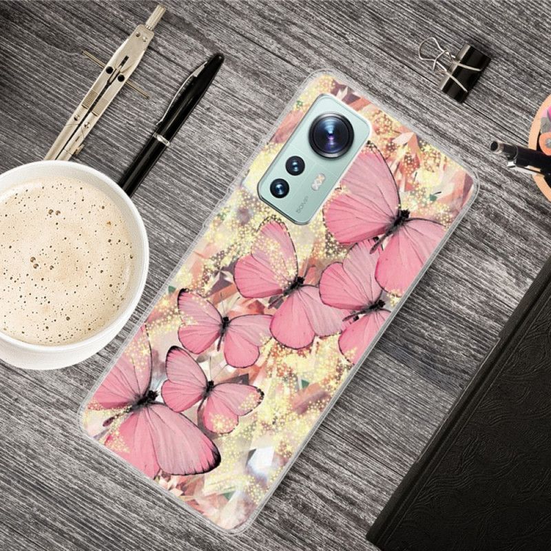 Kryt Na Xiaomi 12 / 12X Silikonoví Motýli