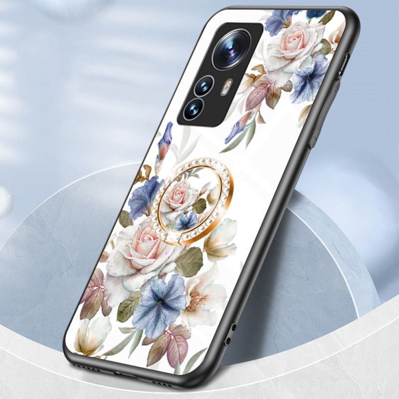 Kryt Na Xiaomi 12 / 12X Tvrzené Sklo S Květinovým Prstenem