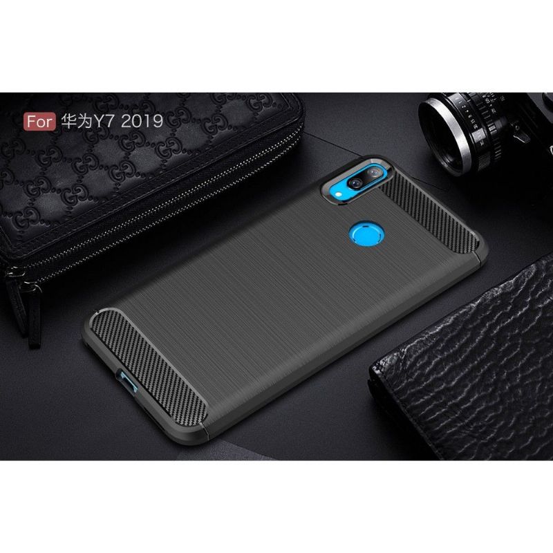 Kryt Na Huawei Y7 2019 Uhlíkový Kartáčovaný Gel