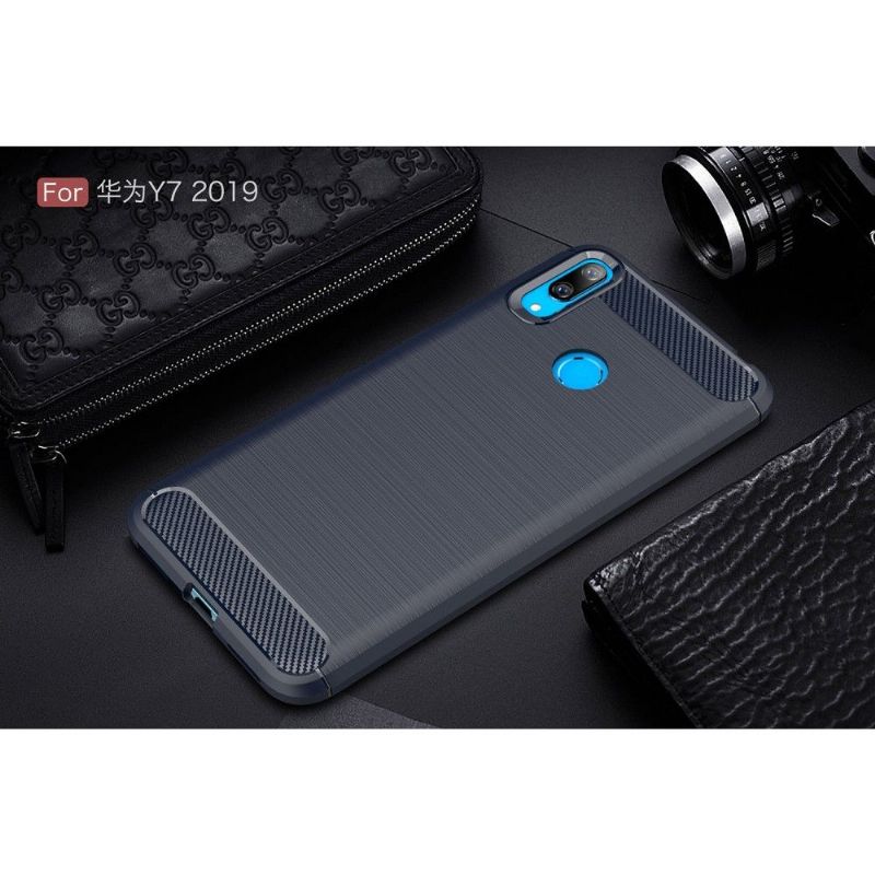 Kryt Na Huawei Y7 2019 Uhlíkový Kartáčovaný Gel