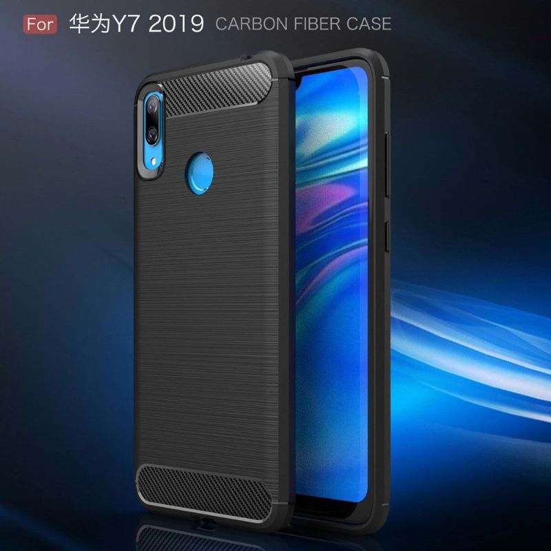 Kryt Na Huawei Y7 2019 Uhlíkový Kartáčovaný Gel