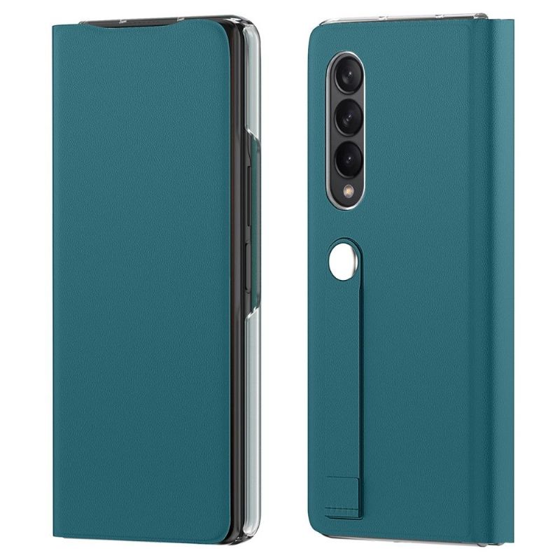 Flipové Pouzdro Na Samsung Galaxy Z Fold 3 5G Kožené Pouzdro Zelená